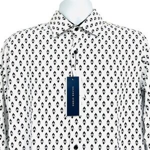 NWT Silver Stone Geo Collection Men's Shirt Size XXL Modern Fit Button Down $149